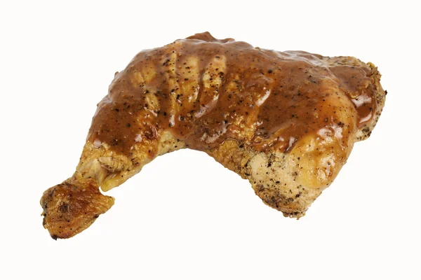 Pollo de muslo asado con salsa de pimienta negra —  Fotos de Stock