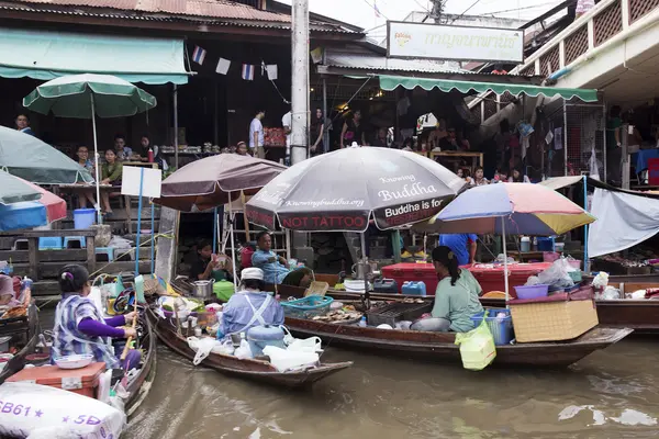 SAMUTHSONGKRAM, THAILANDIA-26 luglio 2014: Il famoso marchio galleggiante — Foto Stock