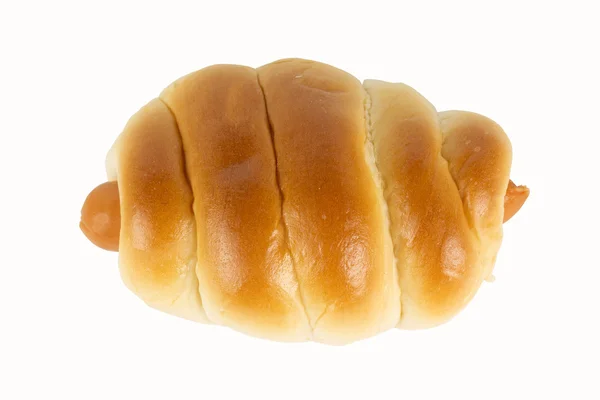 Sausage in bread — Stock Photo, Image