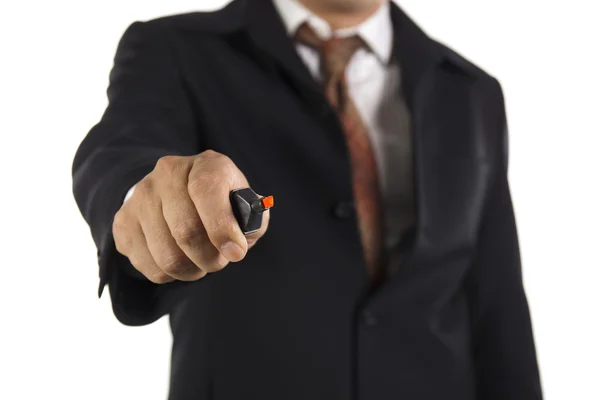 Close up Businessman with marker — Stock Photo, Image