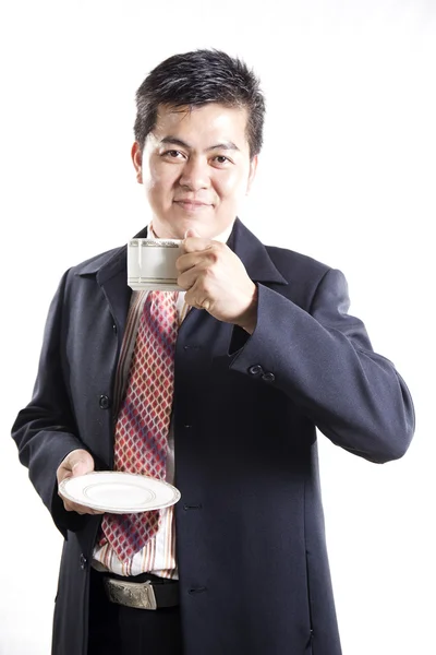 Businessman drink the coffee — Stock Photo, Image