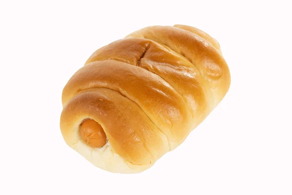 Wurst im Brot — Stockfoto