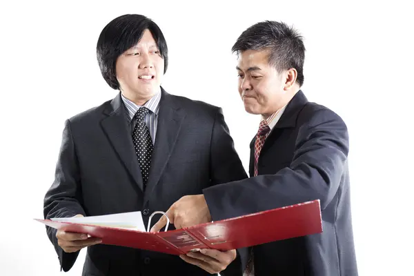 Dos hombres de negocios discusión — Foto de Stock