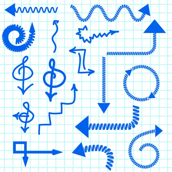 basit mavi oklar ve bir telefon kablosu ile okları