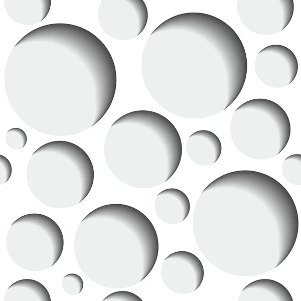 Modèle abstrait sans couture de cercles avec une ombre longue — Image vectorielle