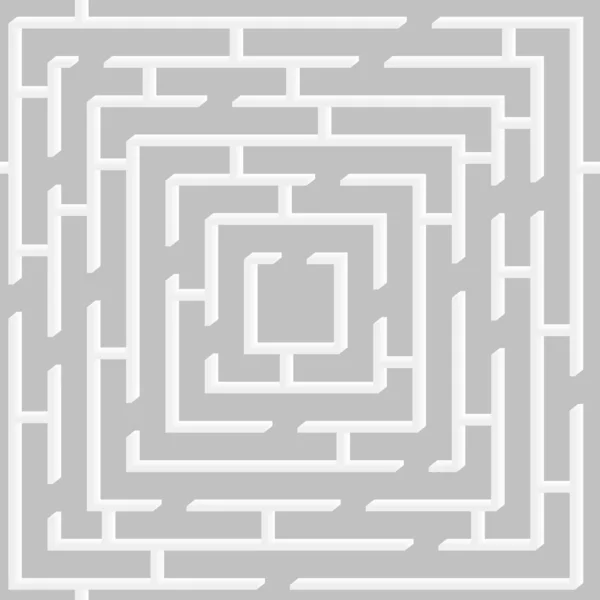 Seamless pattern of a maze with long shadow — Stock Vector