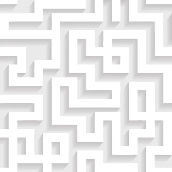 Seamless pattern of the maze with shadows — Stock Vector