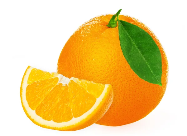 Orange på en vit bakgrund — Stockfoto