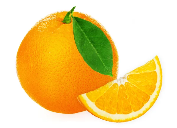 Pomeranč na bílém pozadí — Stock fotografie