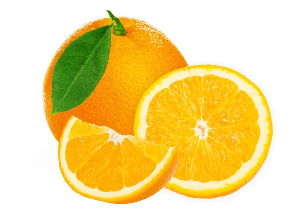 Naranja sobre fondo blanco — Foto de Stock