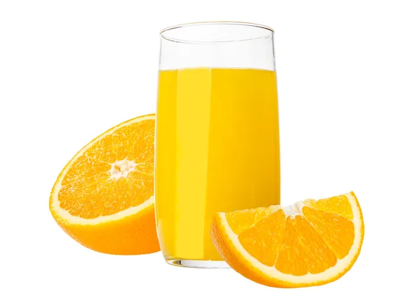 Апельсин на білому фоні — стокове фото
