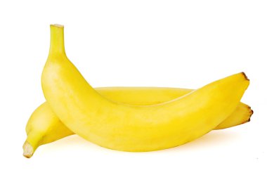 Beyaz arkaplanda izole edilmiş muz