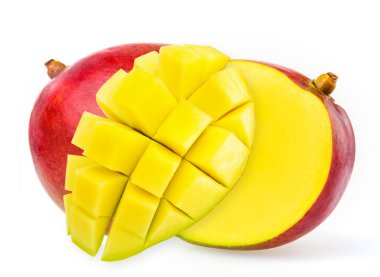 Mango beyaz arkaplanda izole edildi