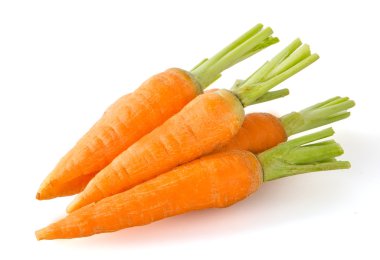 Beyaz arkaplanda havuç izole