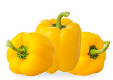 beyaz arkaplanda biber