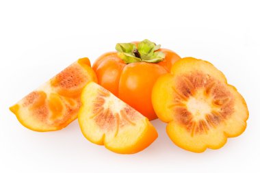 Hurma beyaz arkaplanda izole edildi