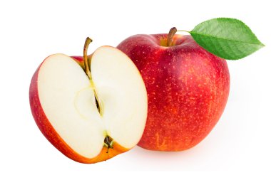 elma beyaz arkaplanda izole edildi