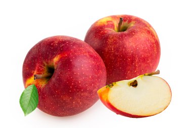 elma beyaz arkaplanda izole edildi