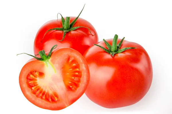 Tomate isolado em branco — Fotografia de Stock