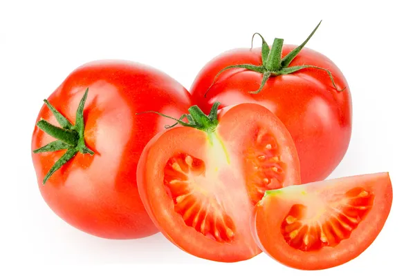 Tomate aislado sobre blanco —  Fotos de Stock