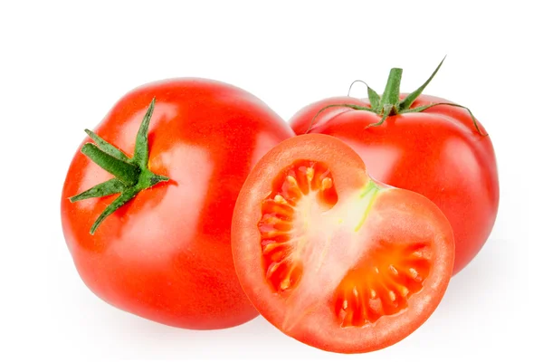 Tomate isolado em branco — Fotografia de Stock