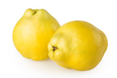 Beyaz bir arka planda Ayva