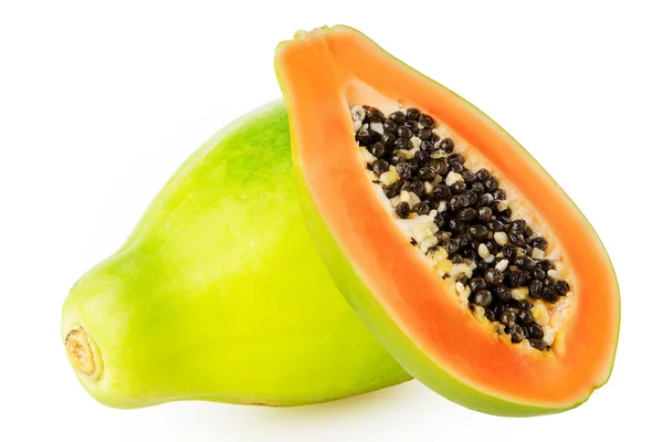 papaya beyaz arkaplanda izole