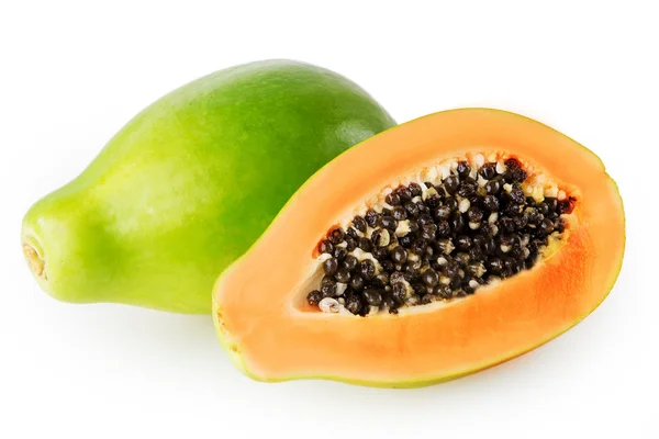 Papaya isolated on white background — Stock Photo, Image