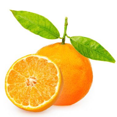 kesimli beyaz zemin üzerine mandalina azaltmak