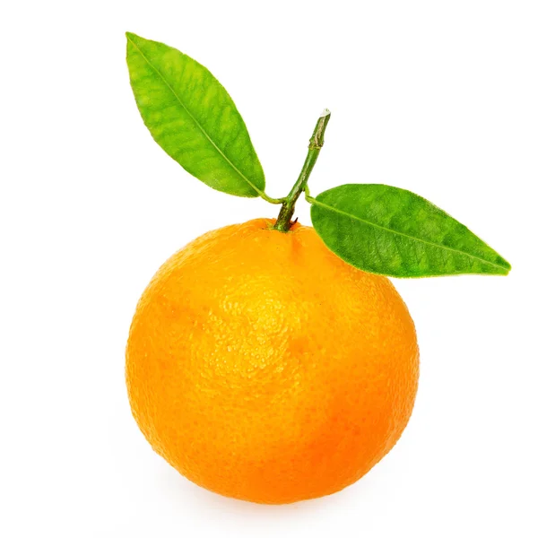 Tangerine med segment på en vit bakgrund minska — Stockfoto