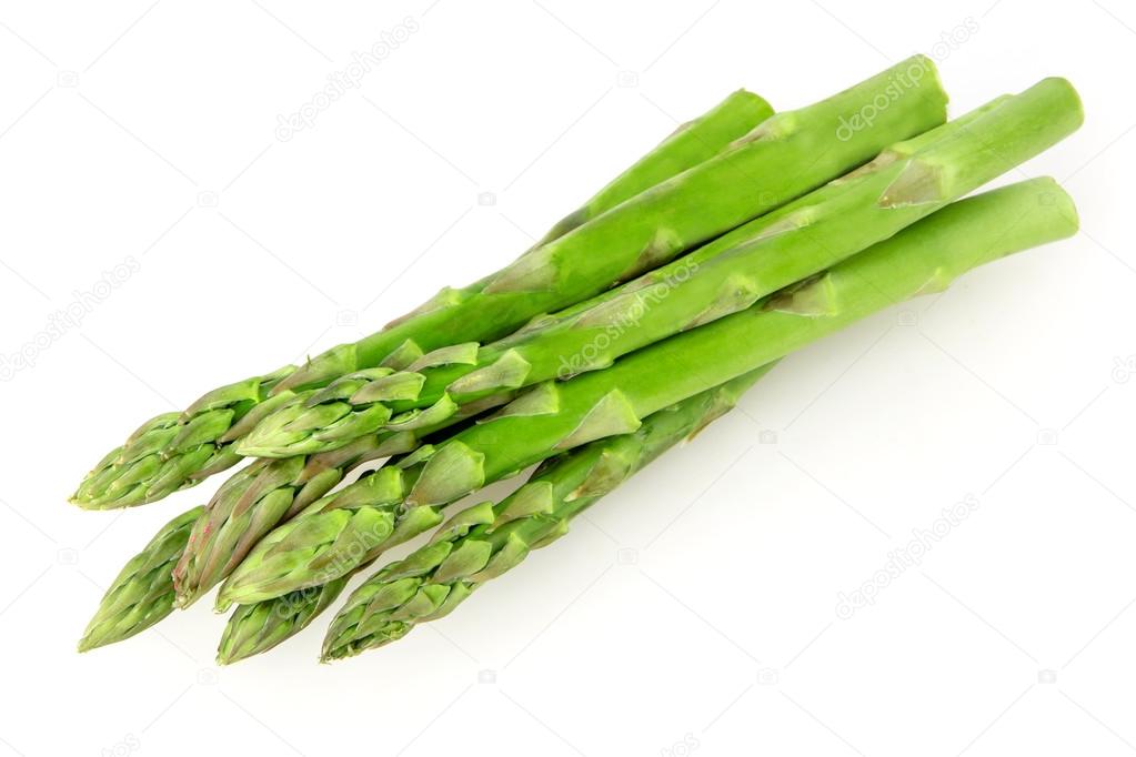 Asparagus on the white background