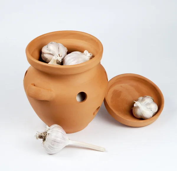 Garlic pot — Stock Photo, Image