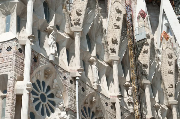 Sagrada Familia (Holy Family) church in Barcelona, fragment — Stock Photo, Image