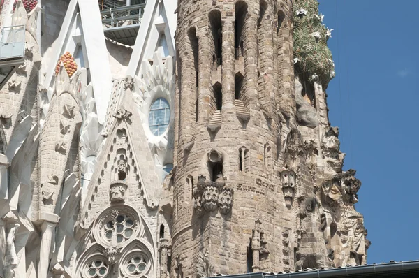 Igreja da Sagrada Família em Barcelona, fragmento — Fotografia de Stock