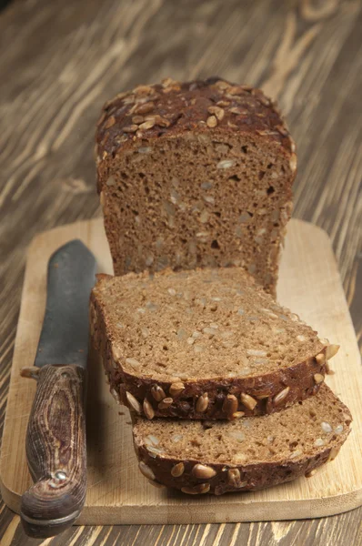 Rye and wheat bread with sunflower seeds — Stock Photo, Image