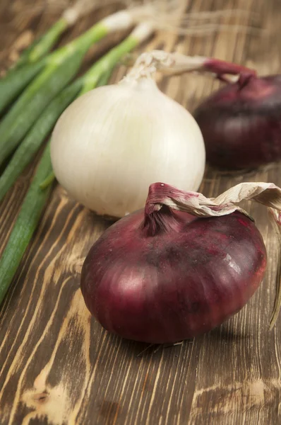 Red and white 'sweet' onions — Stock Photo, Image
