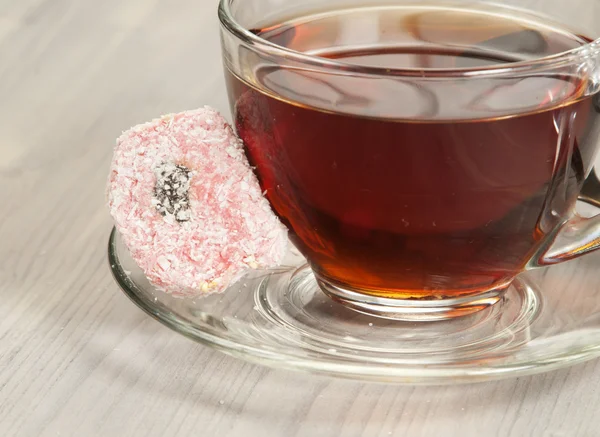Lukum and tea — Stock Photo, Image