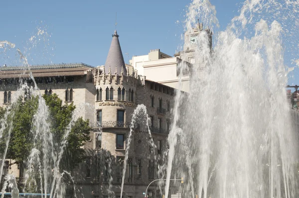 Barcelona, Španělsko, Katalánsko náměstí — Stock fotografie