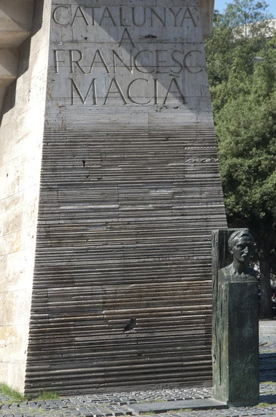 Barcelona, memorial to Francesc Macia — Stock Photo, Image