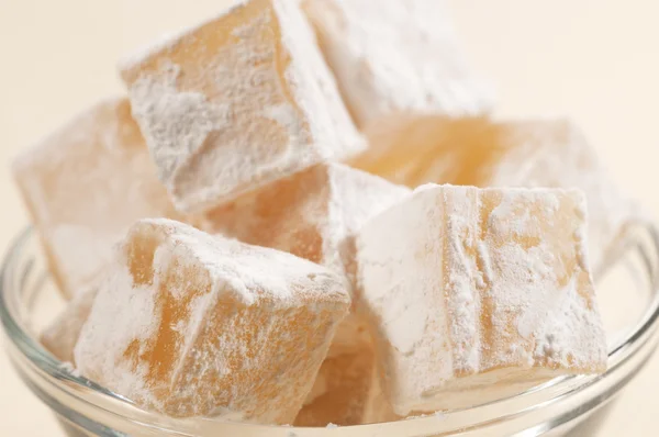 Lukum (Turkish Delight) in a bowl — Stock Photo, Image