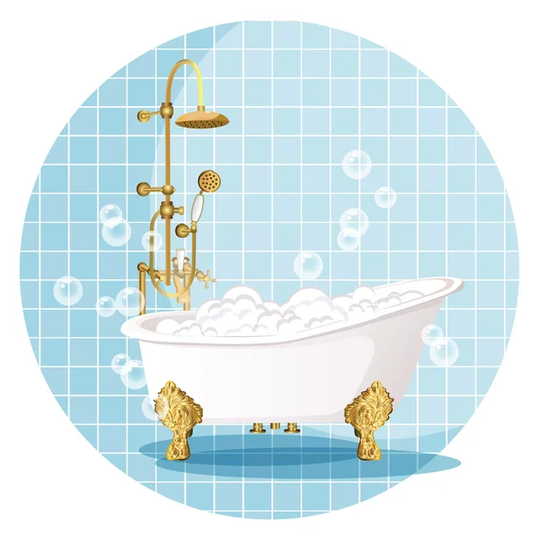 Bath. Luxury bathroom. — Stock Illustration Bath. Luxury bathroom. Royalty Free Stock Vectors
