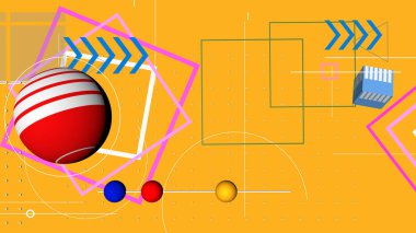 sarı arkaplanda top