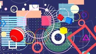 Geometrik şekilli soyut arkaplan