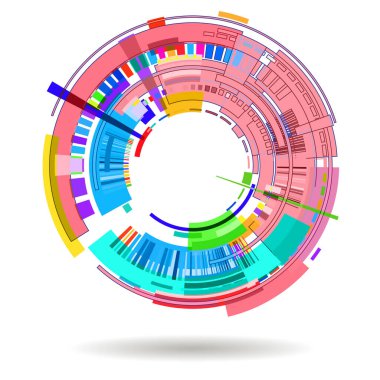 Renkli dairelere sahip soyut arkaplan