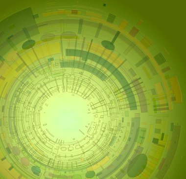 Çemberler ve ışık ile soyut arkaplan