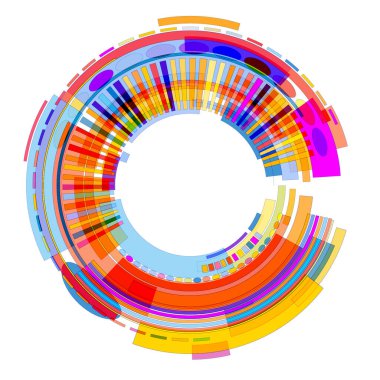 Renkli dairelere sahip soyut arkaplan