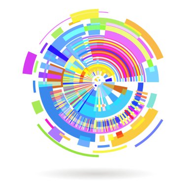 Renkli dairelere sahip soyut arkaplan