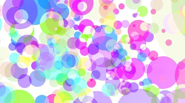 Multicolored Translucent Dots White Background Festive Decoration — Stockfoto