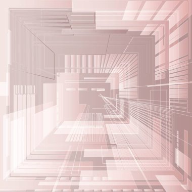 Kesişen çizgilerin soyut geometrik arkaplanı. 3d illüstrasyon