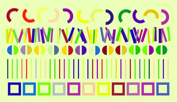 Kleurrijk Lettertype Geometrische Elementen — Stockfoto